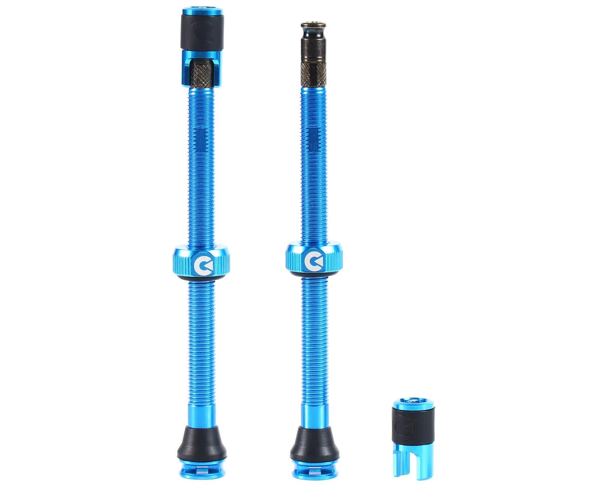 Clik Tubeless Valve Set (Hyper Blue) (Pair) (80mm)